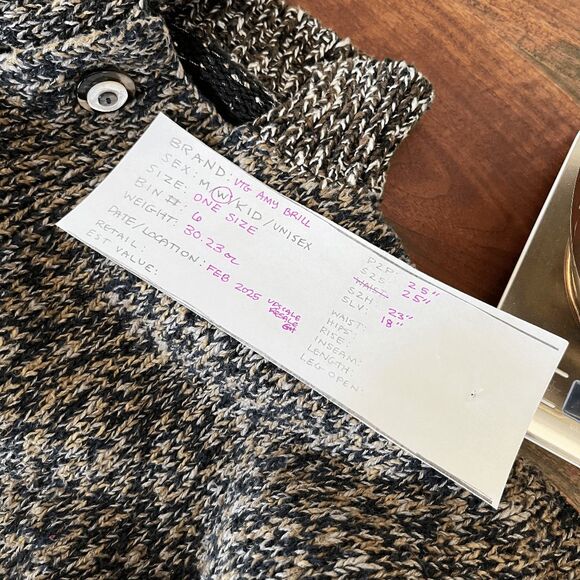 Amy Brill Lagenlook Patchwork Knit Cardigan Jacket – Handcrafted USA, One Size - Picture 10 of 10